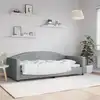 Image de vidaXL Lit de repos sans matelas gris clair 90x200 cm tissu