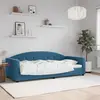 Image de vidaXL Lit de repos sans matelas bleu 90x200 cm velours