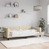 Image de vidaXL Lit de repos sans matelas crème 90x200 cm tissu