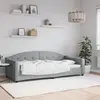 Image de vidaXL Lit de repos sans matelas gris clair 90x200 cm tissu