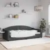 Image de vidaXL Lit de repos sans matelas gris foncé 90x200 cm tissu