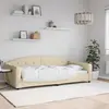 Image de vidaXL Lit de repos crème 100x200 cm tissu