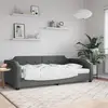 Image de vidaXL Lit de repos gris foncé 100x200 cm tissu