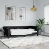 Image de vidaXL Lit de jour sans matelas noir 90x200 cm similicuir