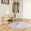 Image de vidaXL Tapis lavable multicolore Ø 120 cm