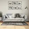 Image de vidaXL Tapis lavable noir et blanc 80x150 cm