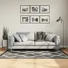 Image de vidaXL Tapis lavable noir et blanc 120x180 cm