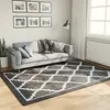 Image de vidaXL Tapis lavable noir et blanc 160x230 cm antidérapant