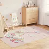Image de vidaXL Tapis enfants rose 160x230 cm licorne lavable