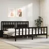 Image de vidaXL Cadre de lit sans matelas noir 200x200 cm bois massif de pin