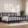 Image de vidaXL Cadre de lit sans matelas noir 200x200 cm bois massif de pin