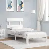 Image de vidaXL Cadre de lit sans matelas blanc 90x200 cm bois de pin massif