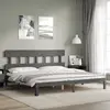 Image de vidaXL Cadre de lit sans matelas gris 200x200 cm bois massif de pin