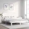 Image de vidaXL Cadre de lit sans matelas blanc 160x200 cm bois de pin massif