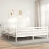 Image de vidaXL Cadre de lit sans matelas blanc 200x200 cm bois massif