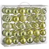 Image de House of Seasons Lot de 60 boules de Noël incassables Vert clair Ø 7 cm