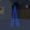 Image de vidaXL Sapin de Noël à LED sur mât de drapeau 200 LED bleu 180 cm