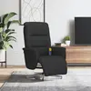 Image de vidaXL Fauteuil inclinable de massage avec repose-pieds noir tissu