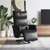 Image de vidaXL Fauteuil inclinable de massage repose-pieds noir similicuir
