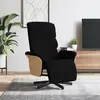 Image de vidaXL Fauteuil inclinable avec repose-pieds noir tissu