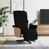 Image de vidaXL Fauteuil inclinable de massage avec repose-pieds noir tissu