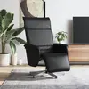 Image de vidaXL Fauteuil inclinable avec repose-pieds noir similicuir