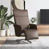 Image de vidaXL Fauteuil inclinable de massage repose-pieds marron similicuir