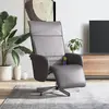 Image de vidaXL Fauteuil inclinable de massage repose-pieds gris similicuir
