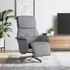 Image de vidaXL Fauteuil inclinable avec repose-pieds gris clair tissu