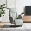 Image de vidaXL Fauteuil inclinable de massage repose-pied gris clair velours