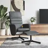 Image de vidaXL Fauteuil inclinable de massage avec repose-pied gris similicuir