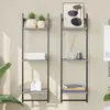 Image de vidaXL Étagères murales à 3 niveaux avec barres 2 pcs sonoma gris