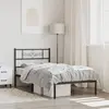 Image de vidaXL Cadre de lit métal sans matelas avec tête de lit noir 100x200cm