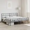 Image de vidaXL Cadre de lit métal sans matelas avec pied de lit noir 183x213cm