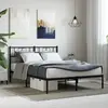 Image de vidaXL Cadre de lit métal sans matelas avec tête de lit noir 120x200cm