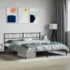 Image de vidaXL Cadre de lit métal sans matelas avec tête de lit noir 193x203cm