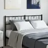 Image de vidaXL Tête de lit de remplacement métal noir 135 cm