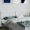 Image de vidaXL Tête de lit de remplacement métal blanc 200 cm