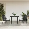 Image de vidaXL Ensemble à manger de jardin 3 pcs noir textilène et acier