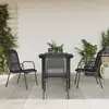 Image de vidaXL Ensemble à manger de jardin 5 pcs noir textilène et acier