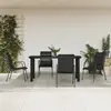 Image de vidaXL Ensemble à manger de jardin 5 pcs noir textilène et acier