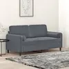 Image de vidaXL Canapé 2 places avec oreillers gris foncé 140 cm velours