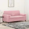 Image de vidaXL Canapé 2 places avec oreillers décoratifs rose 140 cm velours