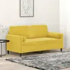 Image de vidaXL Canapé 2 places avec oreillers décoratifs jaune 140 cm velours