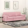 Image de vidaXL Canapé 3 places avec oreillers décoratifs rose 180 cm velours