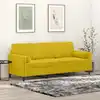 Image de vidaXL Canapé 3 places avec oreillers décoratifs jaune 180 cm velours