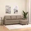 Image de vidaXL Canapé à 3 places avec repose-pieds Cappuccino 180cm Similicuir