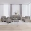 Image de vidaXL Ensemble de canapés 4 pcs avec coussins Taupe Tissu