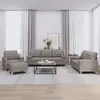 Image de vidaXL Ensemble de canapés 4 pcs avec coussins taupe tissu