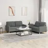 Image de vidaXL Ensemble de canapés 2 pcs avec coussins Gris foncé Tissu